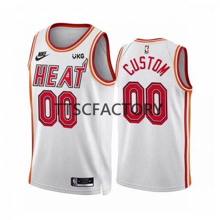 Maillot Basket Miami Heat Personnalisé Nike 2022-23 Classic Edition Blanc Swingman - Homme